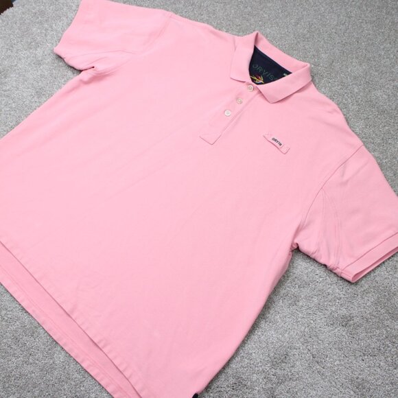 Orvis Signature Polo Shirt Mens 2XL XXL Pink Split Hem 100% Cotton Short Sleeve - Picture 4 of 14